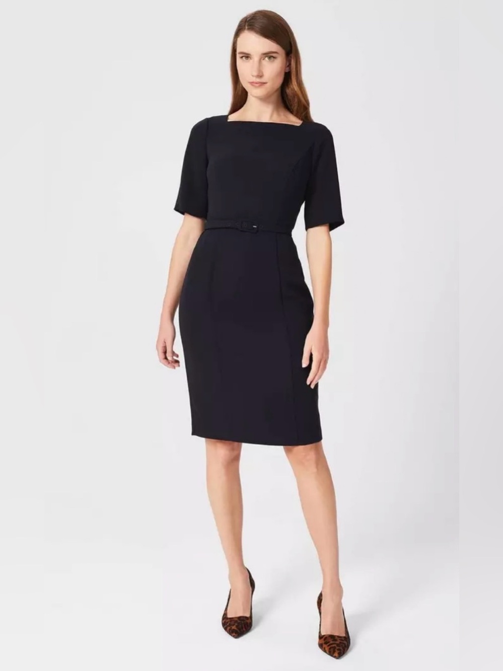 NWT HOBBS ABIGAIL DRESS IN NAVY, SIZE 10
